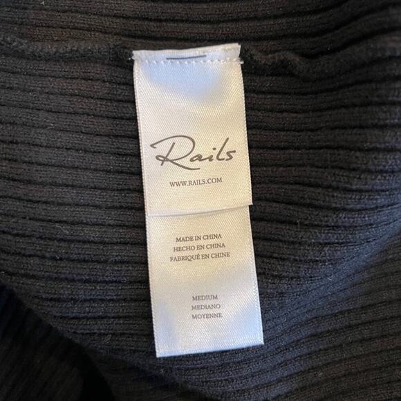 NWT Rails Rosalie Rib Long Sleeve Cotton Blend Midi Sweater Dress Size Medium - Picture 8 of 10